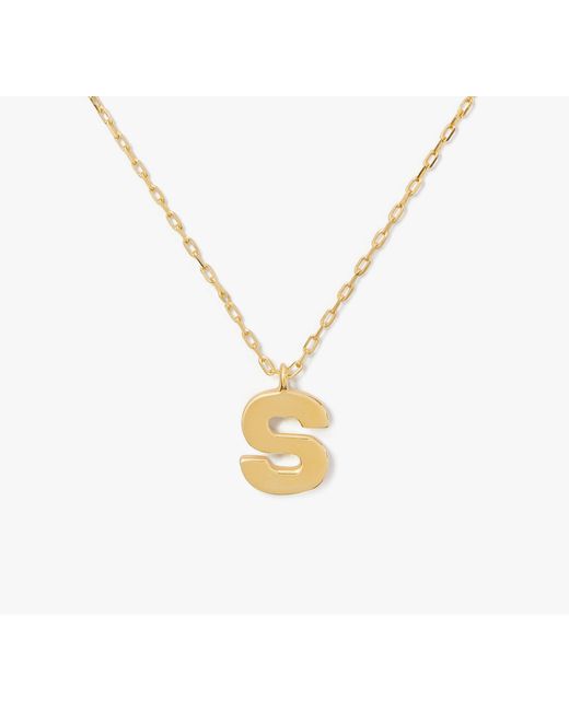 Kate Spade White Kate Spade Fine Love Letter S Initial Pendant
