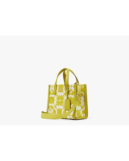 Kate Spade Yellow Spade Flower Monogram Manhattan Tote Bag Aus Chenille