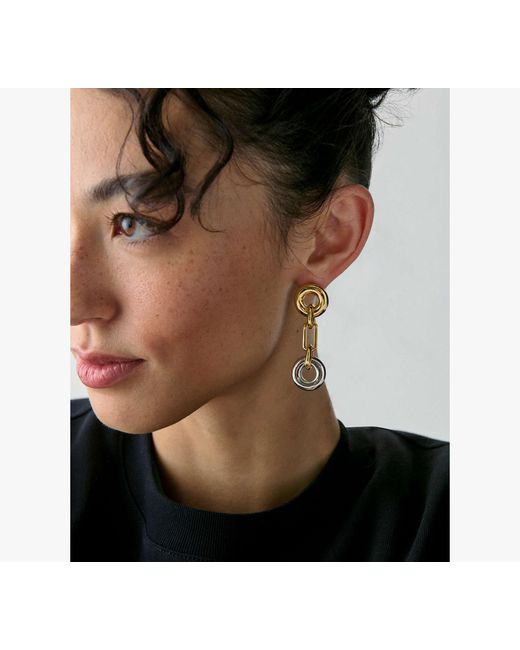 Kate Spade Metallic Interlock Linear Earrings