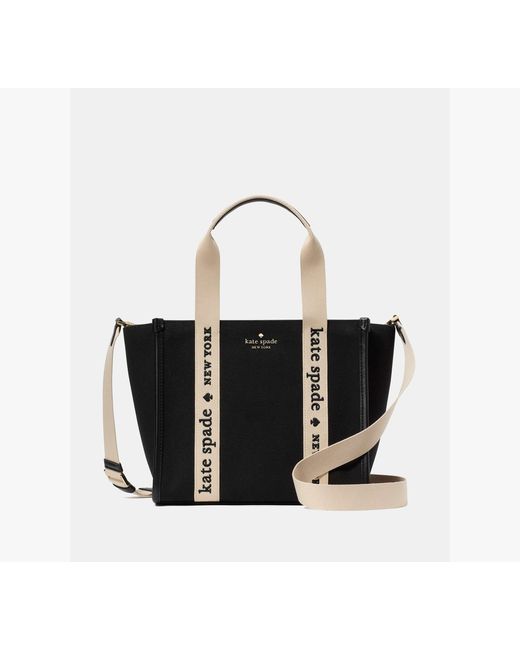 Kate Spade White Kip Canvas Small Tote