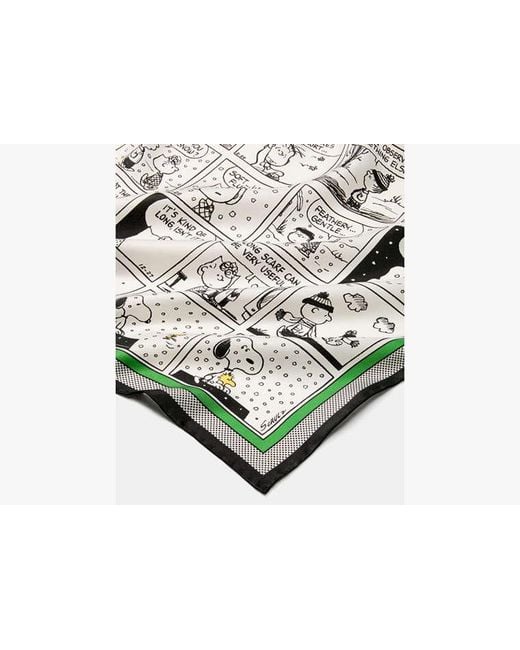 小物 PEANUTS for TheThreeRobbers SQUARE SCARF Kate Spade Peanuts Silk Square in Metallic | Lyst
