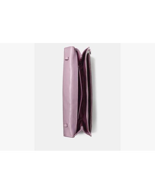 Kate Spade Purple Deco Glazed Leather Soft Shoulder Bag