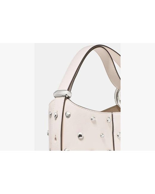 Kate Spade White Halo Studded Mini Bucket Bag