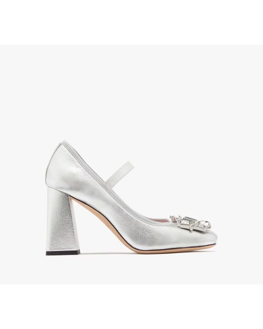 Kate Spade White Renata Metallic Mary Jane Pumps