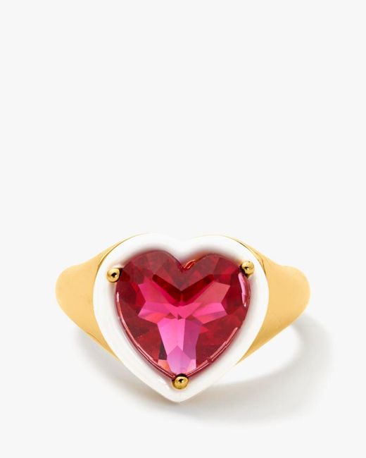 Kate Spade Pink Sweetheart Signet Ring