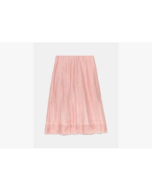 Kate Spade Pink Kate Spade Crinkled Organza Pleated Skirt