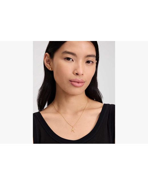 Kate Spade Black Initial Script K Pendant