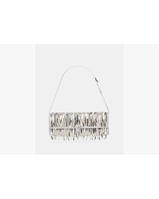 Kate Spade White Deco Embellished Soft Mini Shoulder