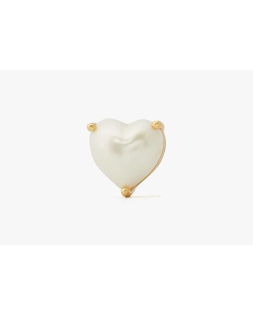Kate Spade White Kate Spade My Love Heart Stud Earring