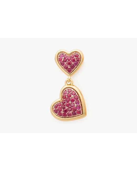 Kate Spade Pink With All My Heart Pavé Drop Earrings