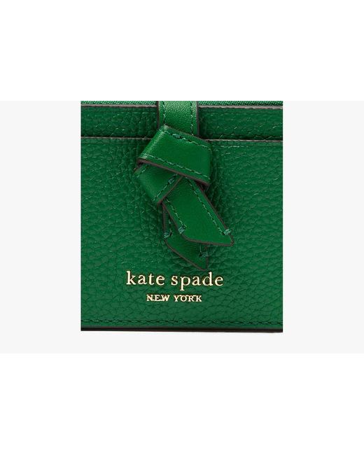 Kate Spade Green Knott Kartenhalter mit Reißverschluss