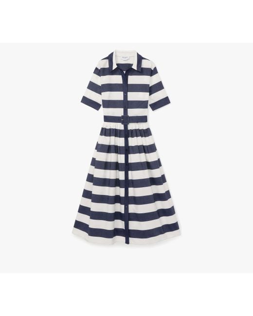 Kate Spade Blue Gesteiftes Matrosenhemdkleid