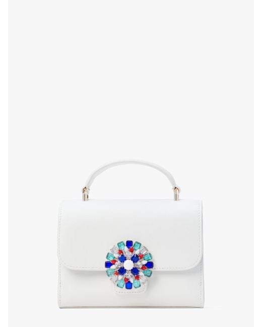 Kate Spade Lovitt Firework Buckle Small Tophandle Bag in White Lyst