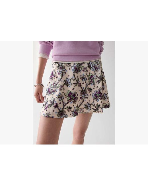 Kate Spade White Satin Devore Mini Skirt