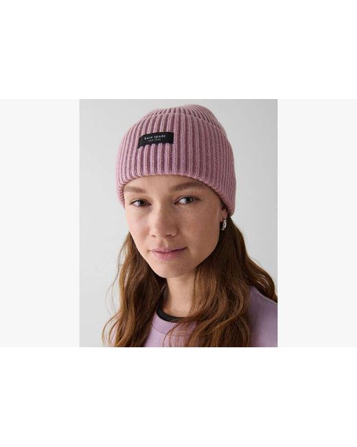 Kate Spade Pink Sam Label Beanie