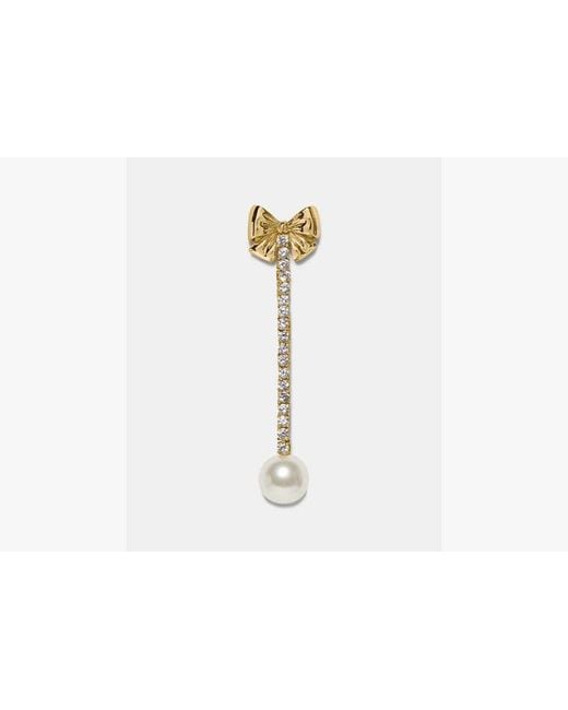 Kate Spade White Kate Spade Bling And Bows Linear Earring