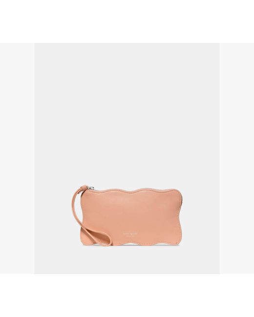 Kate Spade Pink Zippy Wavy Wristlet