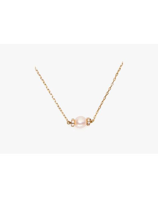 Kate Spade Metallic Kate Spade Fine Meant To Be Pearl & Diamond Pendant