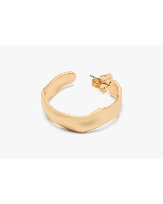 Kate Spade White Molten Hoops