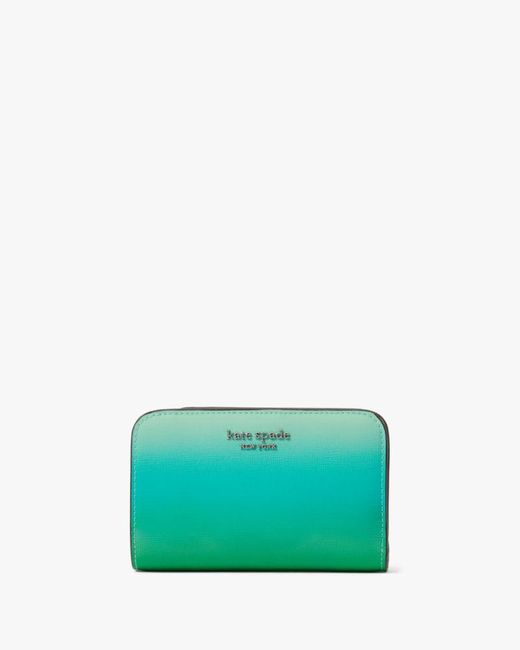 Kate Spade Green Morgan Ombre Compact Wallet