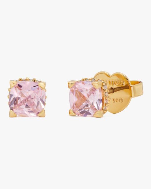 Kate Spade Pink Little Luxuries 6mm Square Studs