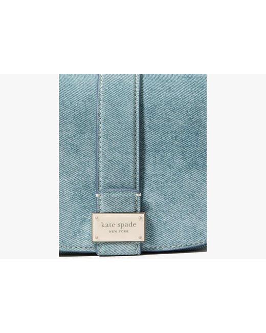Kate Spade Blue Nouveau Mini Saddle Bag