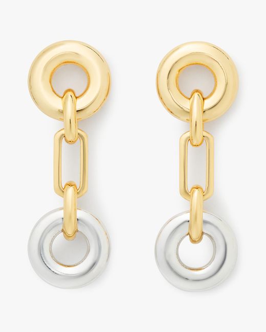 Kate Spade Metallic Interlock Linear Earrings