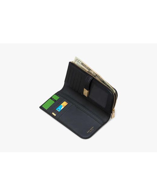 Kate Spade Natural Deco Zip Slim Wallet