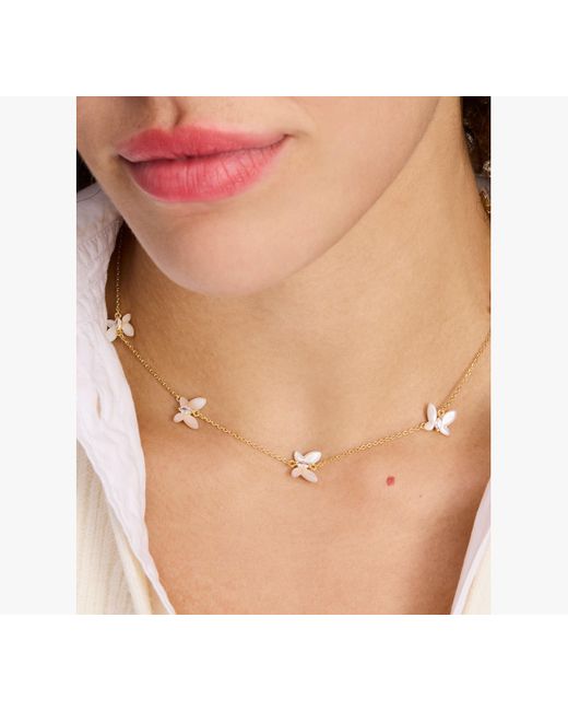 Kate Spade Natural Social Butterfly Delicate Scatter Necklace