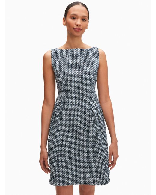 Kate Spade Nautical Tweed Dress in Blue - Lyst