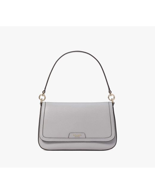 Kate Spade Gray Hudson Convertible Flap Shoulder Bag