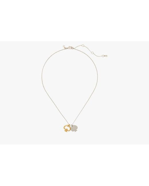 Kate Spade White Statement Spade Anhänger