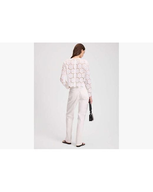 Kate Spade White Daisy Lace Top