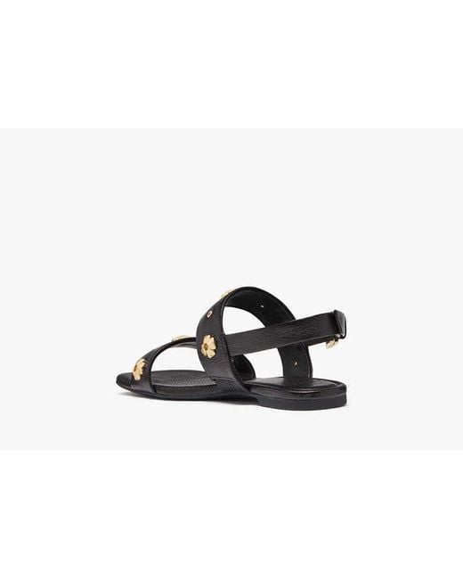 Kate Spade White Spade Flower Stud Flat Sandals