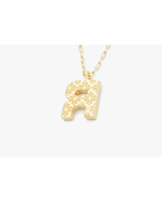 Kate Spade White Kate Spade Fine Love Letter R Initial Pendant
