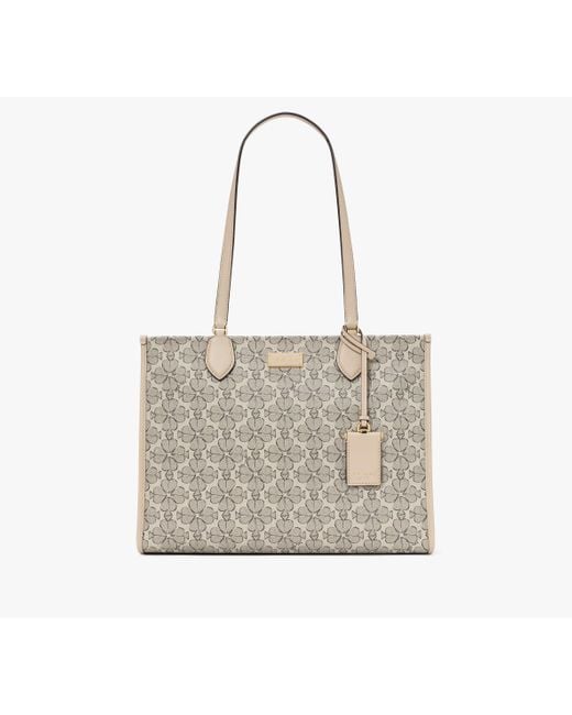 Kate Spade Spade Flower Coated Canvas Large Market Tote in White Lyst UK