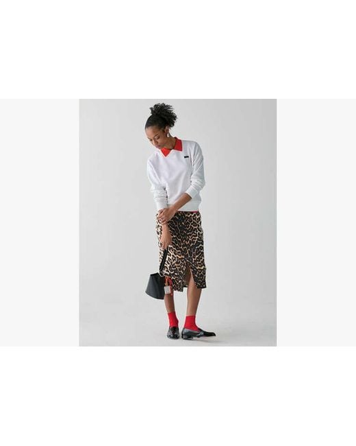 Kate Spade Brown Leopard Midi Skirt