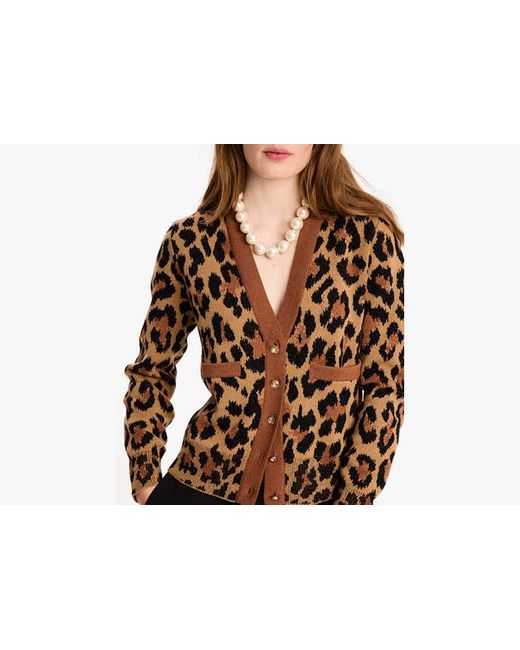 Kate Spade Brown Classic Leopard Cardigan