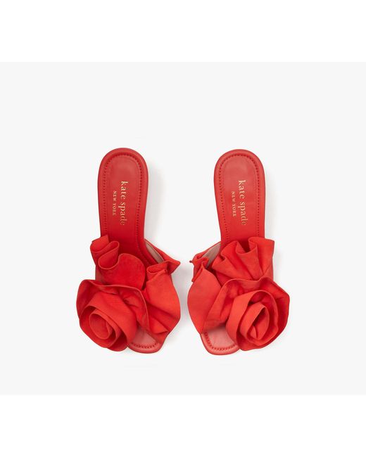 Kate Spade Red Flourish Heeled Sandal