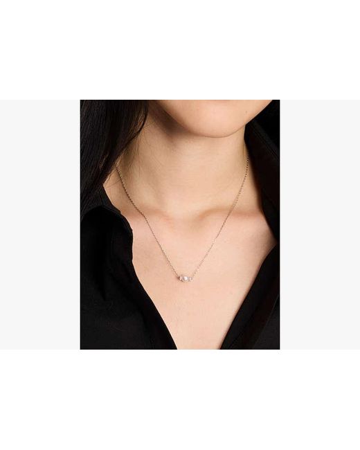 Kate Spade Metallic Kate Spade Fine Meant To Be Pearl & Diamond Pendant