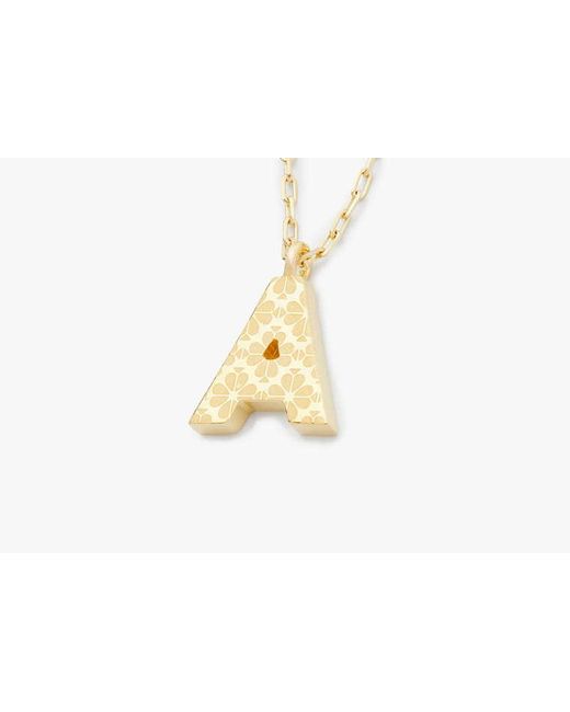 Kate Spade White Kate Spade Fine Love Letter A Initial Pendant