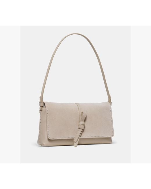 Kate Spade Gray Loop Suede Small Shoulder Bag