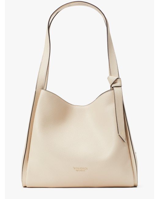 Kate Spade Leather Knott Large Shoulder Bag in Ivory (White) Lyst