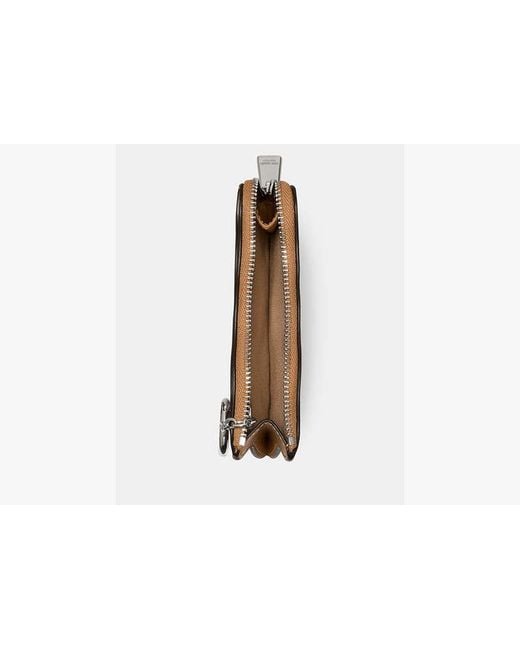 Kate Spade Brown Wavy Mini Zip Card Case