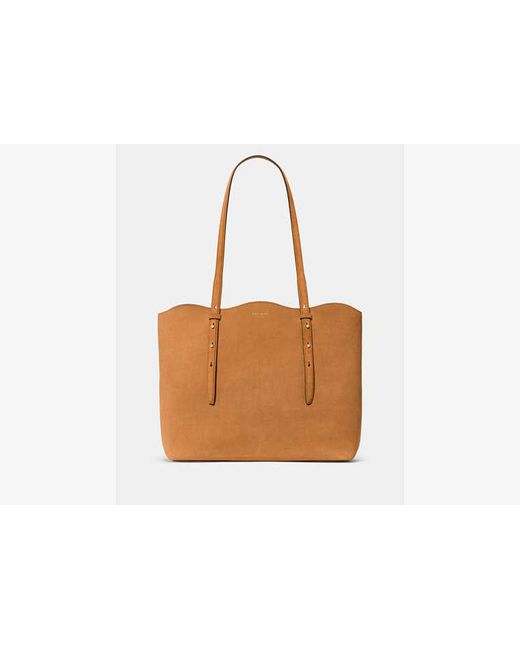 Kate Spade Brown Do It All Wavy Suede Tote Bag