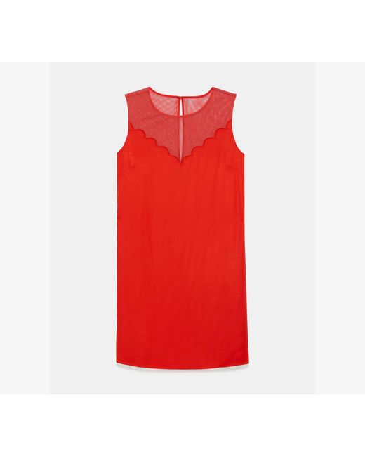 Kate Spade Red Scallop Shift Dress