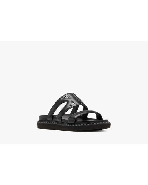 Kate Spade Black Duo Smooth Leather Sport Sandal