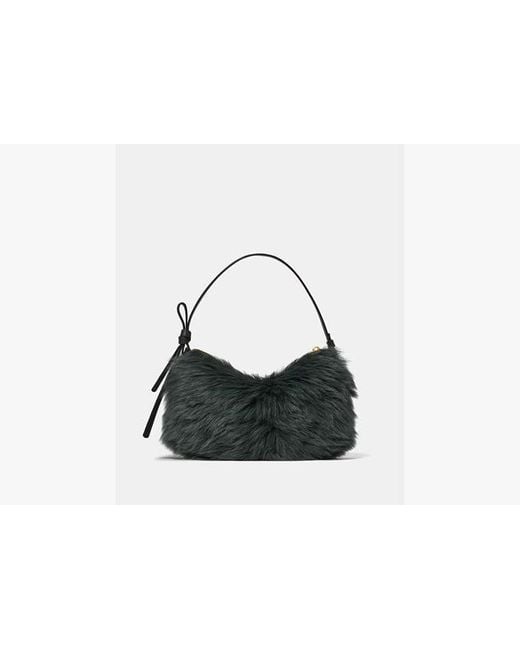 Kate Spade Black Loop Shearling Shoulder Bag
