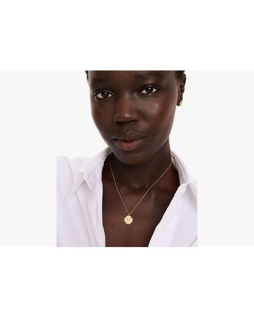 Kate Spade White Heritage Bloom Mini Pendant