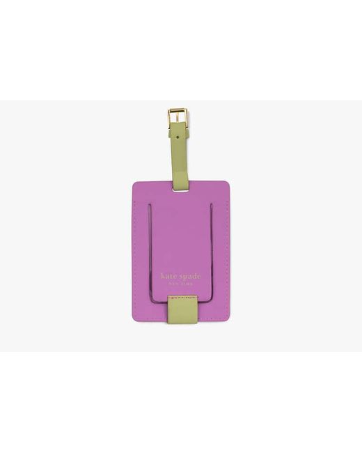 Kate Spade Purple Monogrammed Blush Luggage Tag